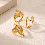 The Sculpted trio (3 rings)